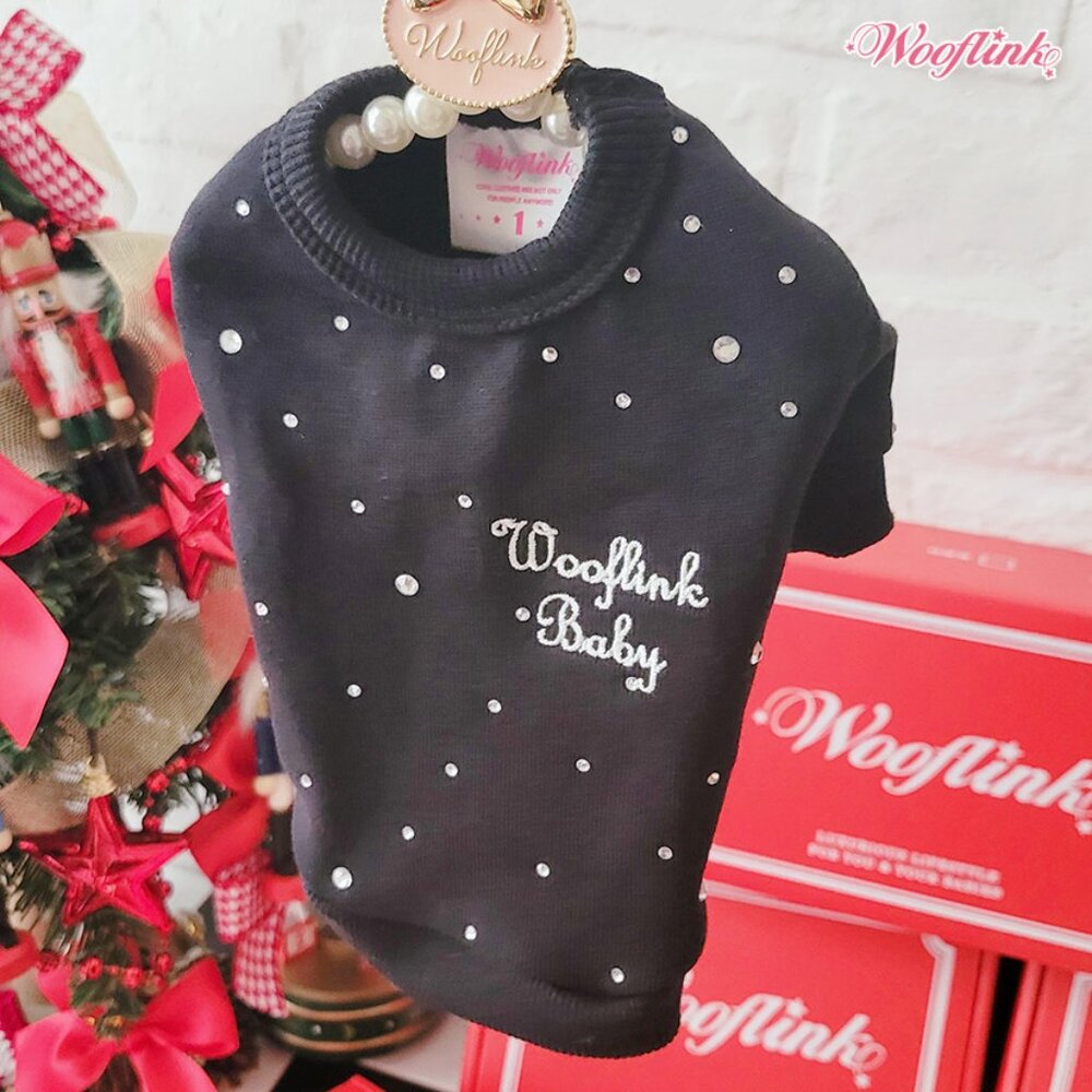 Shine Like A Diamond Sweatshirt by Wooflink - Size 6 Black